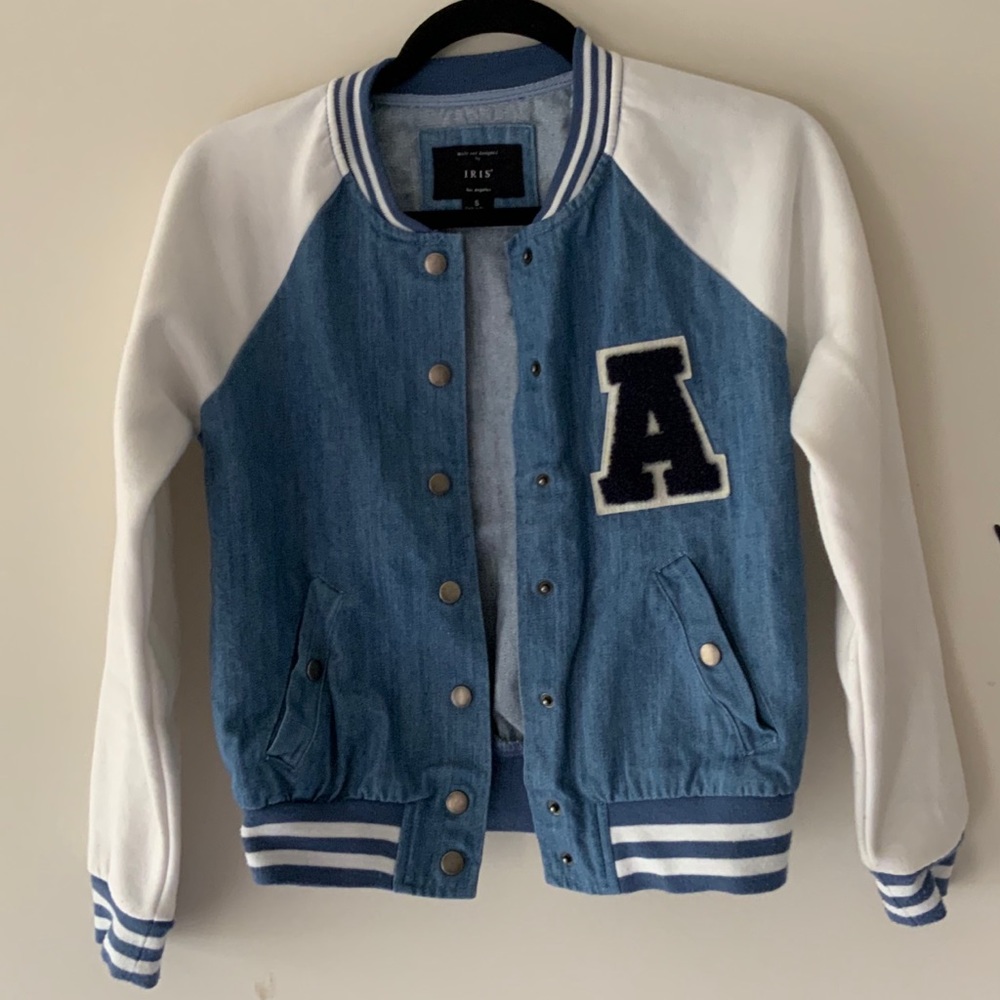 Forever 21 Blue Varsity Letter Jacket